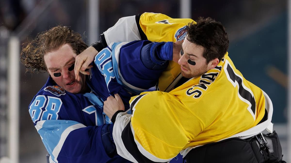 Andrei Vasilevskiy and Jeremy Swayman Trade Blows in Historic NHL Outdoor Game Goalie Fight