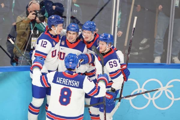 U.S. Men's Hockey Dominates Slovakia to Set Up Gold-Medal Showdown with Canada