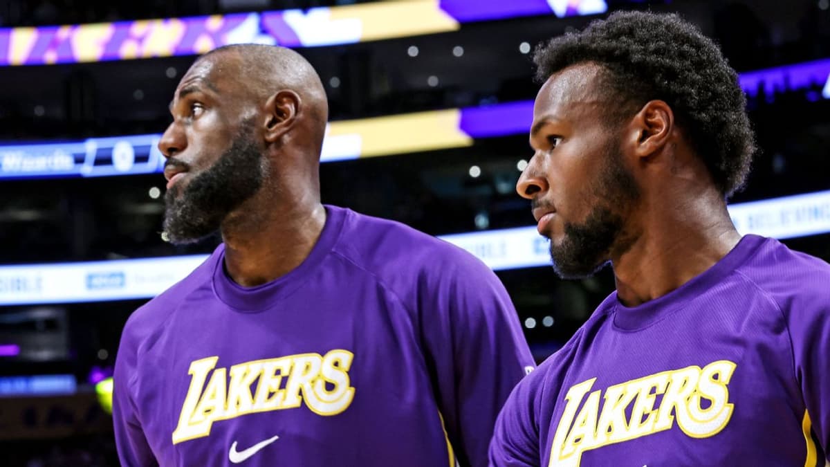 LeBron James and Bronny James Prepare for Historic Playoff Debut Together