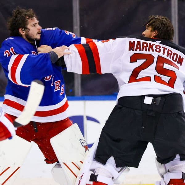 Igor Shesterkin and Jacob Markstrom Drop Gloves in Heated Rangers-Devils Rivalry Clash