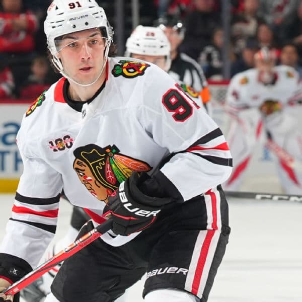 Frank Nazar to Wear Protective Cage After Losing Two Teeth in Blackhawks Loss