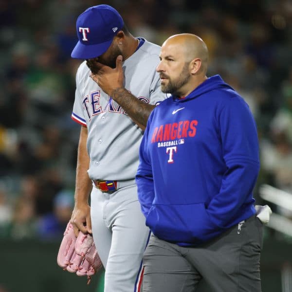 Texas Rangers Reliever Luis Curvelo Suffers Biceps Injury Against Athletics