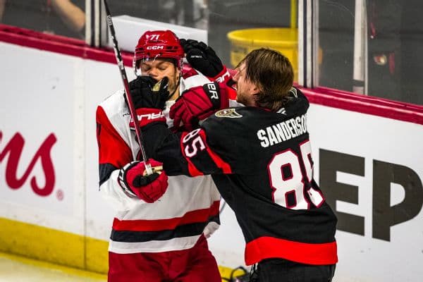 NHL Rules on Taylor Hall Jake Sanderson Hit: No Discipline for Hurricanes Forward