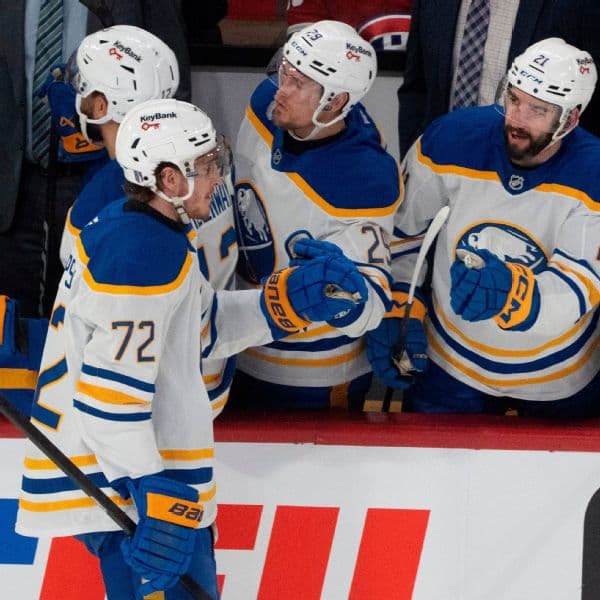 Tage Thompson's 'Freak' Goal Evens Sabres-Canadiens Series in Game 4 Thriller