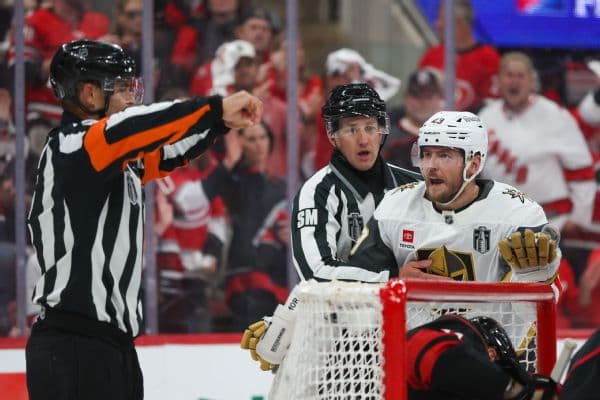 Golden Knights Frustrated by Disallowed Goal as Hurricanes Rally to Take Game 2