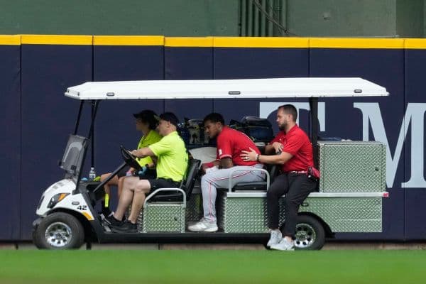 Reds Outfielder Dane Myers Carted Off After Violent Collision with Outfield Wall