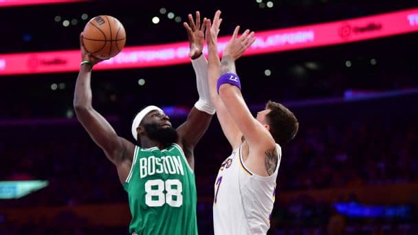Neemias Queta Shines in Celtics-Lakers Clash with Massive Dunk Over Luka Doncic