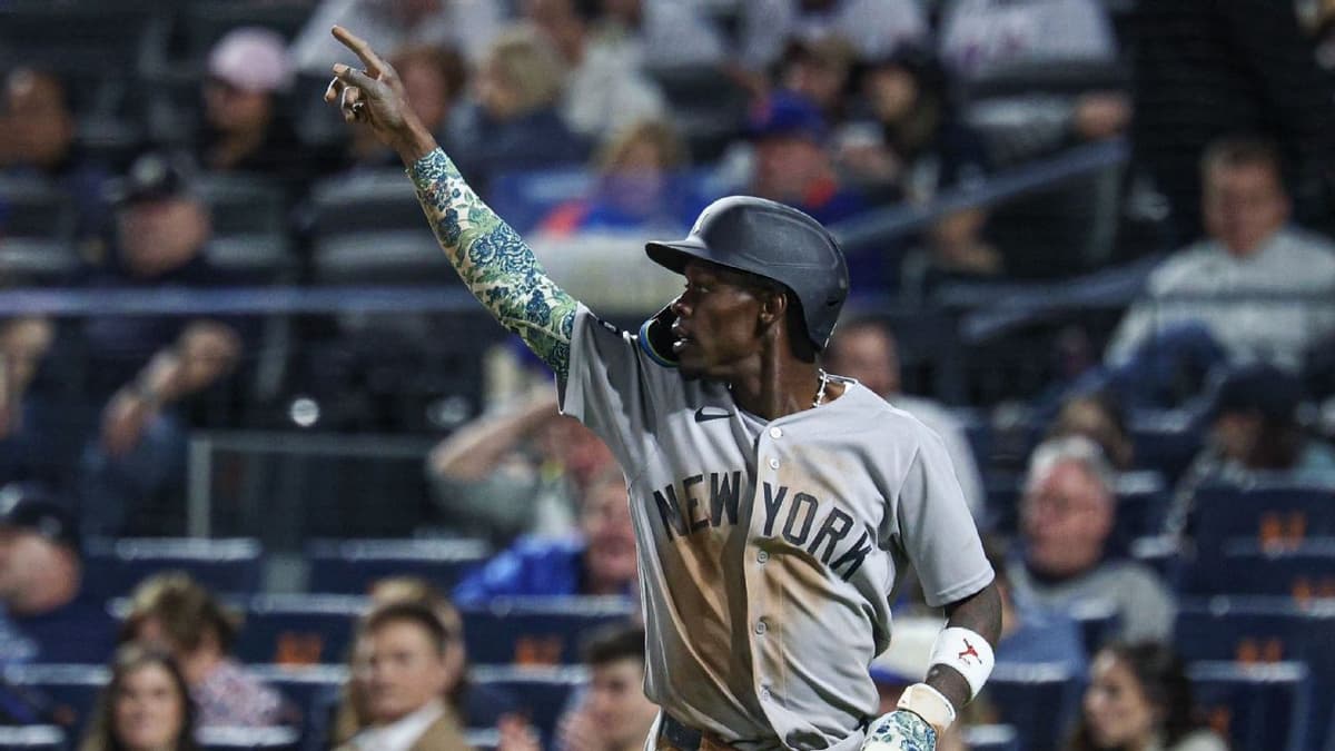 Jazz Chisholm Jr. Slump Ends After Wearing Giancarlo Stanton's Oversized Pants
