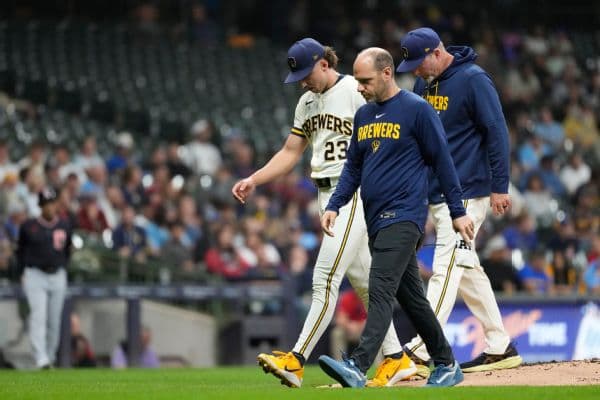 Brandon Sproat Injury Update: Brewers Starter Exits with Hamstring Cramp vs. Guardians